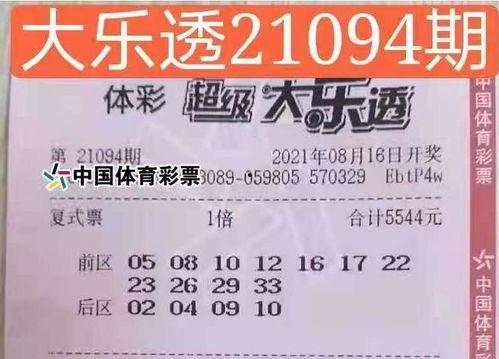 所有大乐透第94期开奖,幸运号码揭晓，大奖花落谁家？